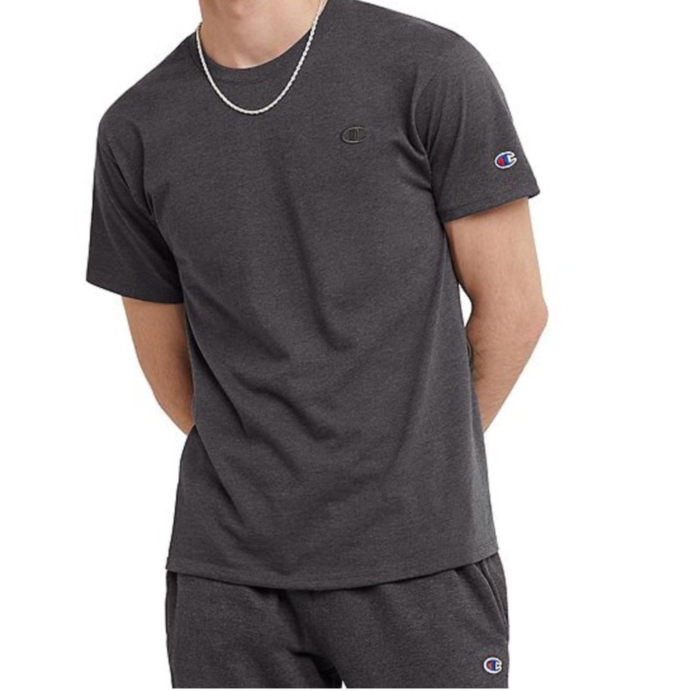 Champion Men's Dark Gray Short Sleeve Tee